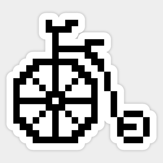 Hipster Bicycle Pixel Art Sticker by J0k3rx3